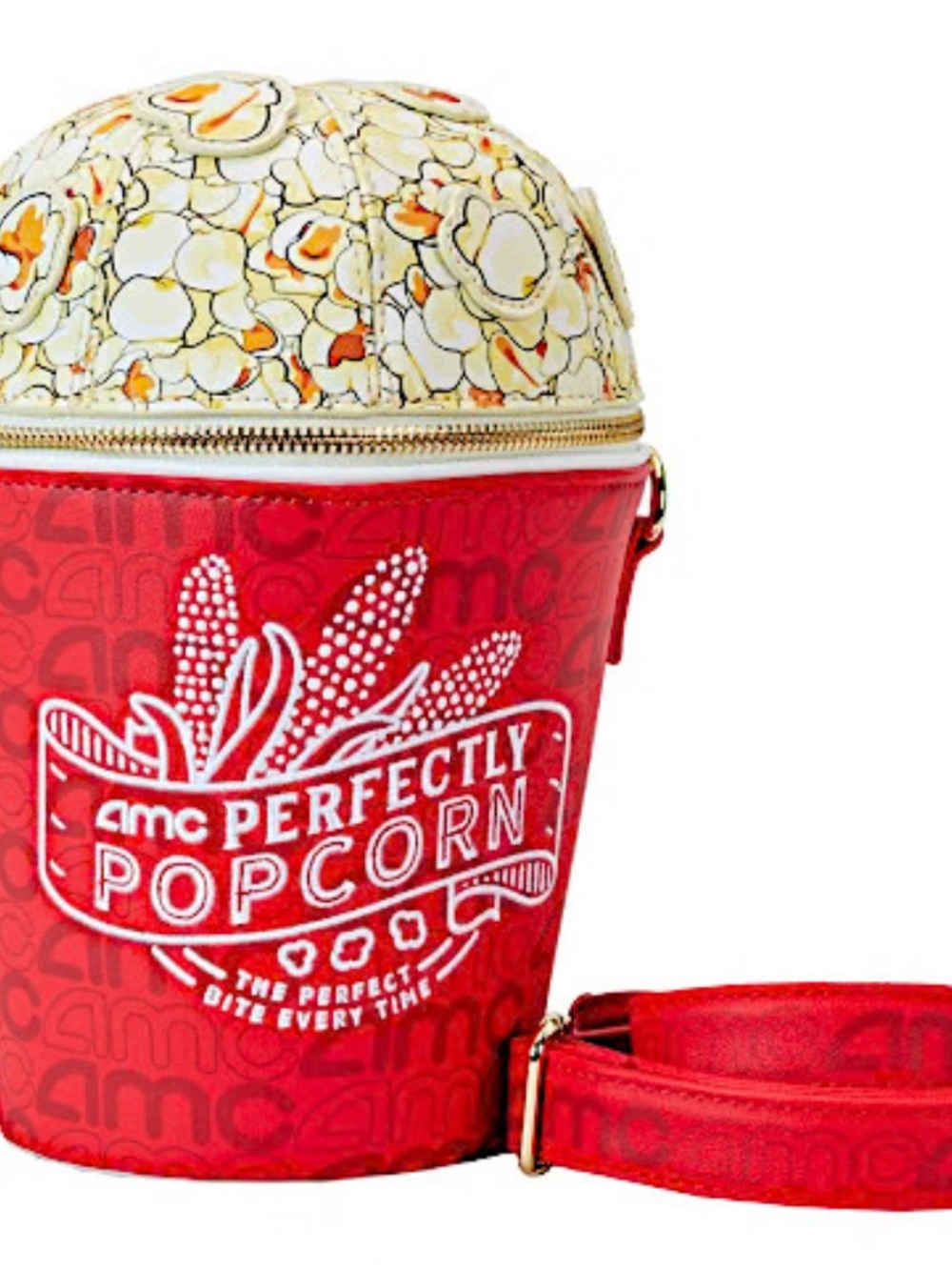 Loungefly Red & Cream AMC Popcorn Crossbody Bag